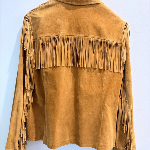 Vintage Ralph Lauren Dry Goods Supply Fringe Suede Western Jacket - Picture 2 of 11